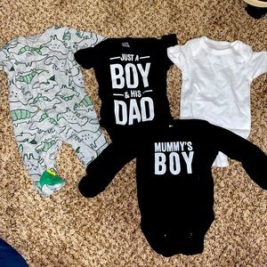 NB onesie bundle + footie pj